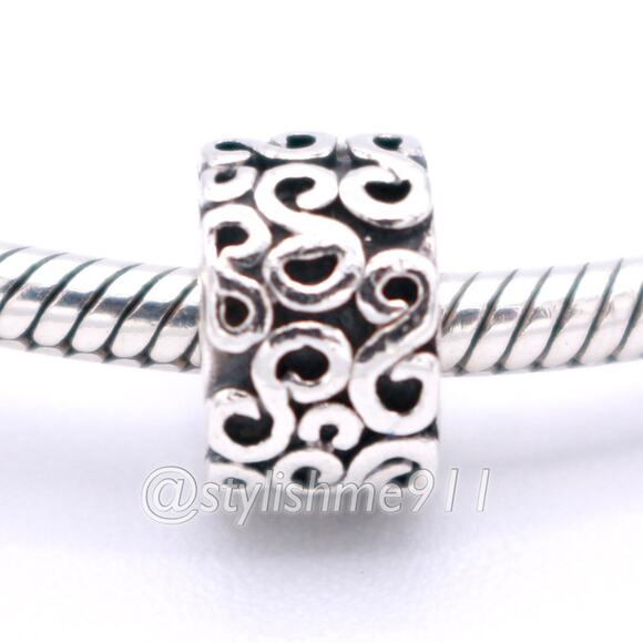 Authentic PANDORA  Swirls Clips - Picture 1 of 12